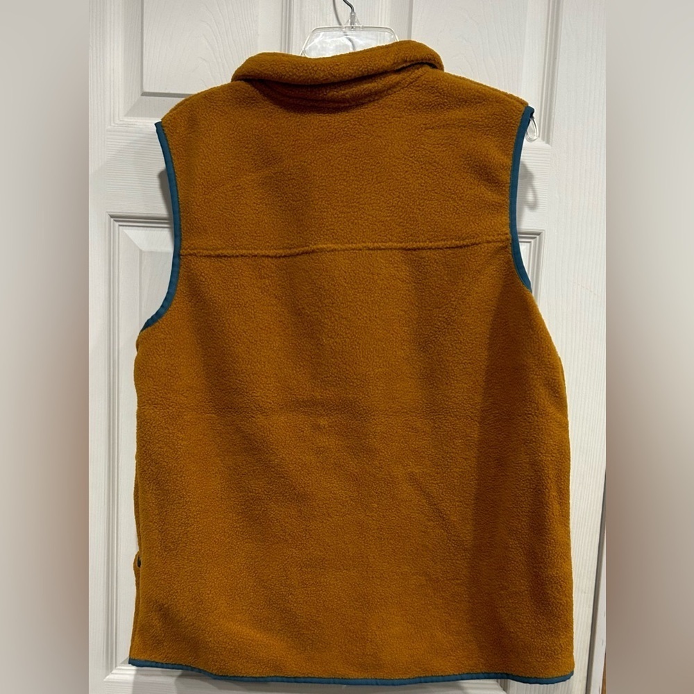 The North Face Men’s Large Carbondale Fleece Vest Tan Teal NWT Brown - Picture 3 of 10